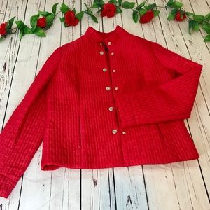 Worth size 14 red quilted jacket [High-End Brand]